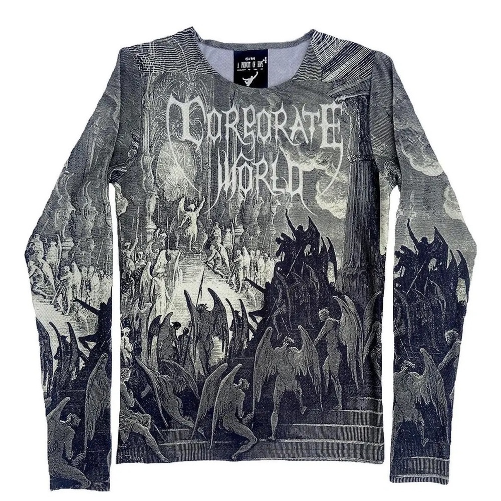 Corporate World “Paradise Lost” mesh long sleeve